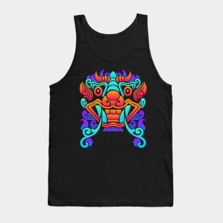 Trippy Psychedelic Rave Chinese Dragon Tank Top